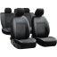 Авточехлы для Skoda Fabia 1999-2007 POK-TER экокожа с тканью черного цвета Хмельник