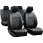Авточехлы для Mazda 2 2007-2014 POK-TER экокожа с тканью черного цвета Гуляйполе