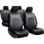 Авточехлы из эко кожи Daewoo Espero (1990-1999) POK-TER Design Leather с серой вставкой Лубны
