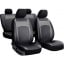 Авточехлы из эко кожи Kia Carens (1999-2002) POK-TER Design Leather с серой вставкой Тернополь