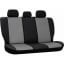 Авточехлы из эко кожи Renault Clio 2005-2012 POK-TER Road с серой вставкой Долина