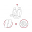 Авточехлы накидки для GEELY CK 2006-2010 (2002-2011) POK-TER GT красные (на передние сиденья) Кам'янське
