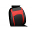 Авточехлы из эко кожи для CITROEN C-Elysse 2013-2020 Pok-ter Desing Leather с красной вставкой Городок