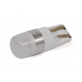Светодиодная лампа StarLight T10 2 диода 2835 12V 0,5W WHITE / матовая линза / пластиковый цоколь / серый обод