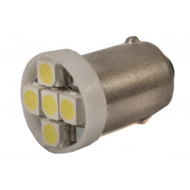 Светодиодная лампа AllLight T 8.5 5 диодов 3528 BA9S 12V WHITE