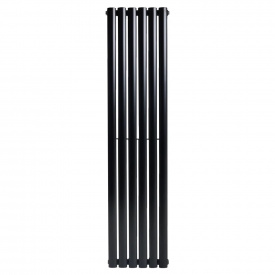 Вертикальный дизайнерский радиатор отопления ARTTIDESIGN Rimini 6/1800/354/50 чёрный матовый