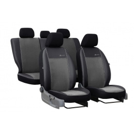 Модельные авточехлы на сиденье Seat Ibiza 2008-2017 POK-TER Model Exclusive с серой вставкой