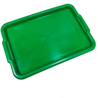 Піднос пластиковий Горизонт 4444-101/К142 прямокутний 45х30х1,5 см Зелений (23325)