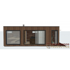 Модульная сауна 7,5х2,7х2,7м с гидромассажным СПА бассейном (джакузи) от Thermowood Production Василівка