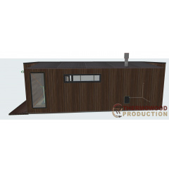 Модульная сауна 7,5х2,7х2,7м с гидромассажным СПА бассейном (джакузи) от Thermowood Production Василівка