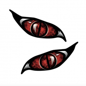 Наклейки 3M на авто глаза красные 13х5 см