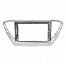 Переходная рамка Lesko 9" Hyundai Solaris Verna Accent 2017г.+ Серый (8953-33137)