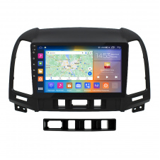 Штатная магнитола Lesko 9" Hyundai Santa Fe II 2005-2010 4/64Gb CarPlay 4G Wi-Fi GPS Prime (9614-47718)