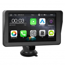 Сенсорный мультимедийный автомобильный монитор Podofo A3688 Apple CarPlay/Android Auto Wi-Fi Bluetooth FM Black (1165)