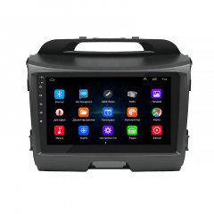 Штатная магнитола Lesko для Kia Sportage III Рестайлинг 2014-2016 экран 9" 1/16Gb/ Wi-Fi Optima GPS Android Дніпро
