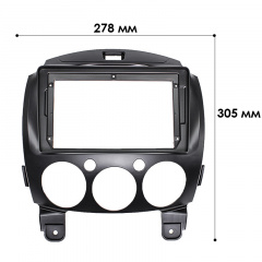 Переходная рамка 9 Lesko Mazda 2 2007-2014 Black Нововолинськ
