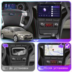 Штатная магнитола Lesko для Ford Mondeo IV Рестайлинг 2010-2014 экран 10" 2/32Gb/ Wi-Fi GPS Форд Мондео Камень-Каширский