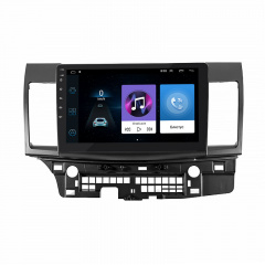 Штатная магнитола Lesko для Mitsubishi Lancer X Рестайлинг 2011-2015г. 10" 1/16Gb/ Wi-Fi Optima GPS Android Коростень
