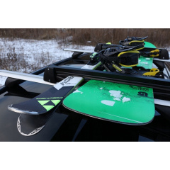 Багажник для перевозки лыж и сноубордов Amos Ski Lock 5 алюминиевый черный Броды