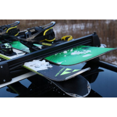 Багажник для перевозки лыж и сноубордов Amos Ski Lock 5 алюминиевый черный Броды