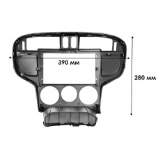 Переходная рамка Lesko 9" Hyundai Matrix 2001-2010 Manual AC (11350-65307) Львів
