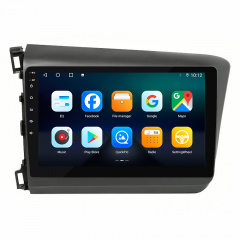 Штатная автомобильная магнитола Lesko 9" Honda Civic (2012-2015 гг) 4+32GB 4G+CarPlay Premium Киев