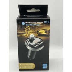 Автомобильный трансмиттер Bluetooth FM-модулятор Car X13s Черный с серебристым Миколаїв