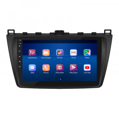 Штатная магнитола Lesko 9" Mazda 6 II GH Рестайлинг 2009-2013 6/128Gb 4G Wi-Fi GPS Top (7748-43680) Ромны