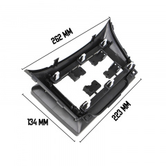 Переходная рамка Lesko 9" Hyundai i30 PD 2011-2017 Черный (9965-42000) Доманівка
