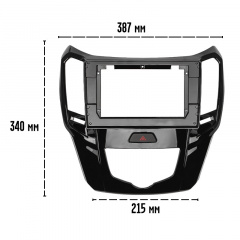 Переходная рамка Lesko 9" Great Wall Hover Haval M4 2014+ (10093-43167) Киев