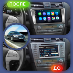 Штатная магнитола Lesko для Toyota Camry VI (XV40) 2006-2009 экран 9" 4/64Gb/ 4G/ Wi-Fi/ CarPlay GPS Premium Винница
