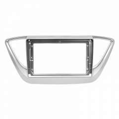Переходная рамка Lesko 9" Hyundai Solaris Verna Accent 2017г.+ Серый (8953-33137) Вишгород