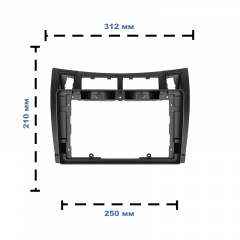 Переходная рамка Lesko 9" Toyota Yaris 2005-2012 (9912-39389) Вышгород