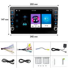Магнитола HEVXM 2 DIN 8810-1 2/32 Base 1024*600 WI-FI Android GPS(10795-60376) Конотоп