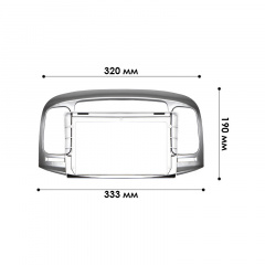 Переходная рамка Lesko 9" для Hyundai Accent 2006-2012 (10132-43496) Вознесенск