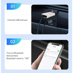 Ресивер автомобильный Pix-Link Bluetooth AUX B27 Black (16150-hbr) Каменец-Подольский