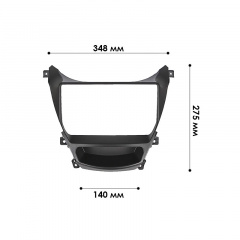 Переходная рамка Lesko 9" Hyundai Elantra MD 2014-2016 Avante MD 2013-2015 (10137-43501) Балаклія
