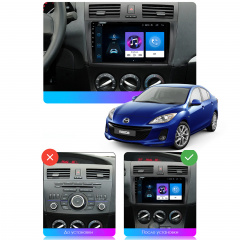 Штатная магнитола Lesko для Mazda 3 II (BL) Рестайлинг 2011-2013 экран 9" 4/64Gb/ 4G/ Wi-Fi/ CarPlay Premium Київ