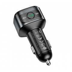 Автомобильный FM модулятор трансмиттер Hoco E67 BT5.0/2USB/3A/QC с быстрой зарядкой Ізмаїл