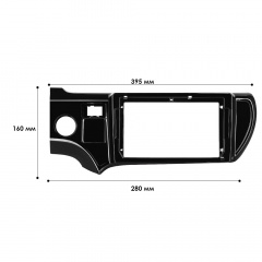 Переходная рамка Lesko 9" Toyota Aqua 2011-2017 (10821-59366) Вышгород