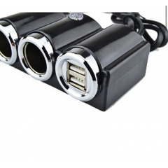 Разветвитель прикуривателя в автомобиль 2 USB 12V-24V Olesson 1502 Косов