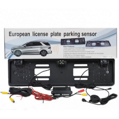 Парктроник в рамке номерного знака RIAS M-219 3 в 1 с камерой заднего вида Black (4_00246) Кропива