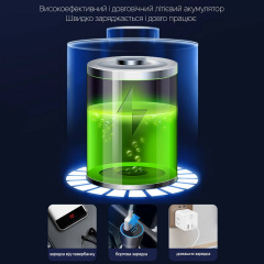 Автокомпрессор портативный с аккумулятором Inspire P08 (INS-P08) Вінниця