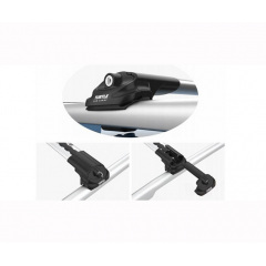 Автобагажник на крышу Turtle AIR 1 Hyundai Santa Fe 2006-2012 черный Киев