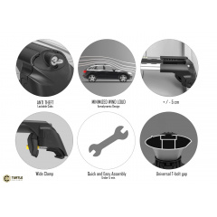 Автобагажник на крышу Turtle AIR 2 BMW X3 F25 2010+ Черный Жмеринка