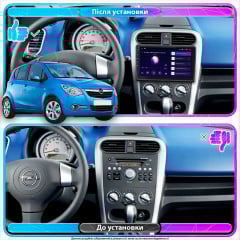 Штатная магнитола Lesko Opel Agila B 2008-2014 9" 6/128Gb 4G Wi-Fi GPS Top Киев