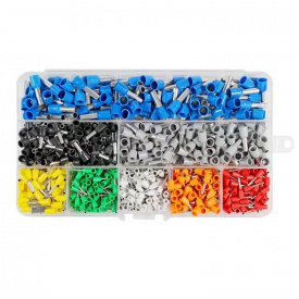 Набор кабельных наконечников-гильзы OIKWL 800 шт кабельные клеммы изолированные для обжима проводов 0.5-10 мм (R050692)
