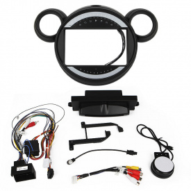 Штатный комплект переходная рамка 9" Lesko BMW Mini 2010-2016 (1234-321) + адаптер питания