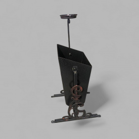 Урна уличная Tobi sho металлическая с пепельницей квадратная 22 л, черная