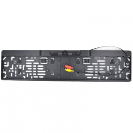 Камера заднего вида в рамке автомобильного номера RIAS CU112 Black (3_01187)